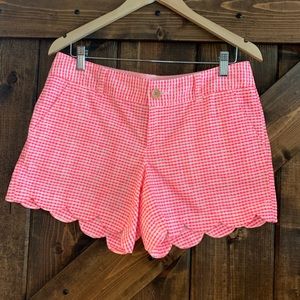 LILLY PULITZER Buttercup Scallop Fiesta Pink Gingham Sz 8